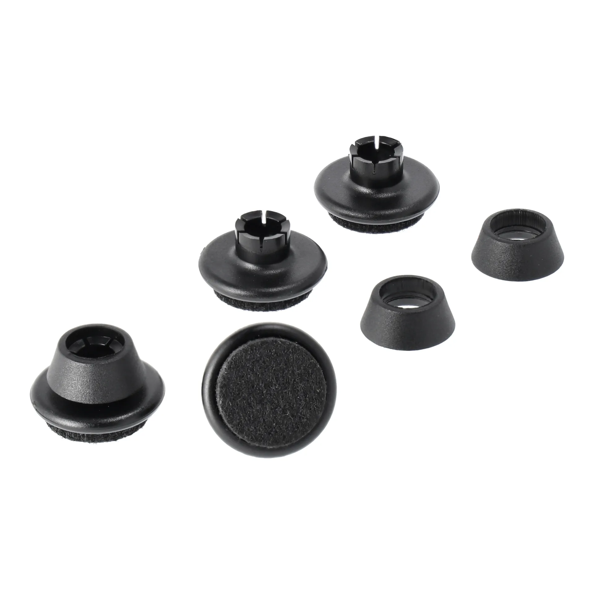 Eames Chair DSR/DAR stålstativ gulvbeskyttelse 4-pack, Med filt (for harde underlag) Vitra