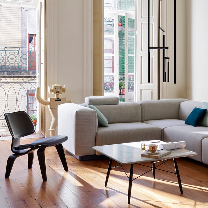 Eames coffee table sofabord svartbeiset askben, American walnut liten Vitra