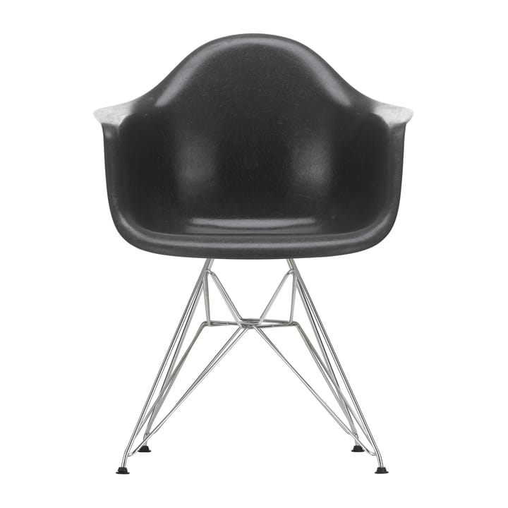 Eames fiberglass armchair DAR armlenestol - Elephant hide grey-Chrome - Vitra