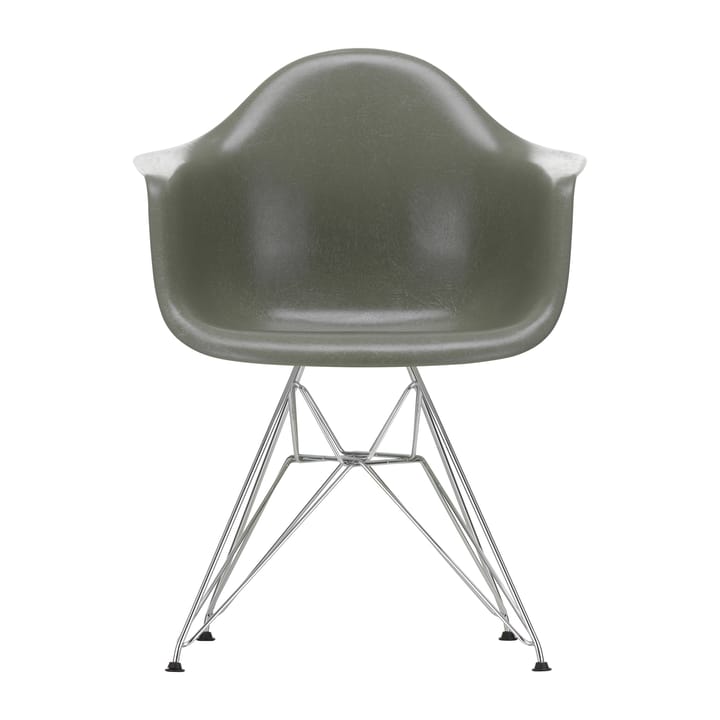 Eames fiberglass armchair DAR armlenestol - Raw umber-Chrome - Vitra