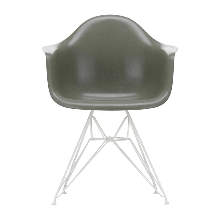 Eames fiberglass armchair DAR armlenestol - Raw umber-White - Vitra