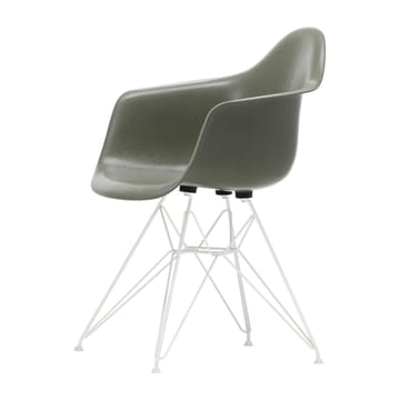 Eames fiberglass armchair DAR armlenestol - Raw umber-White - Vitra