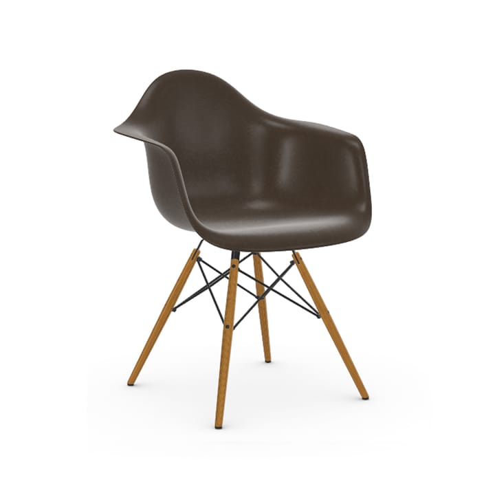 Eames Fiberglass Armchair DAW armlenestol, elephant hide grå, askben Vitra
