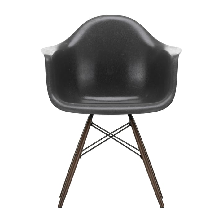 Eames Fiberglass Armchair DAW armlenestol - Elephant hide grey-dark maple - Vitra