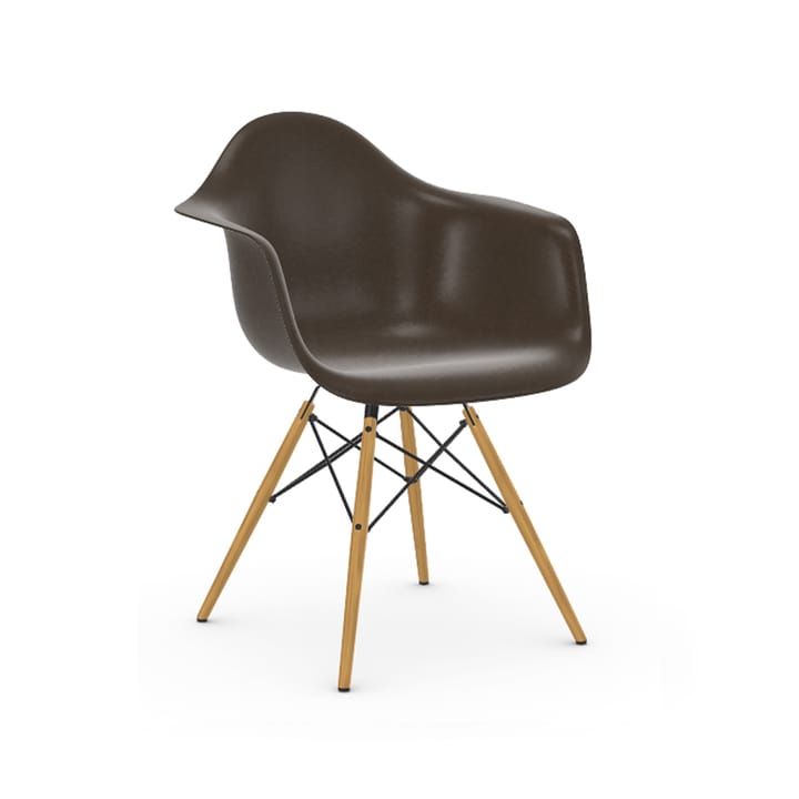 Eames Fiberglass Armchair DAW armlenestol, elephant hide grey, lønnben Vitra
