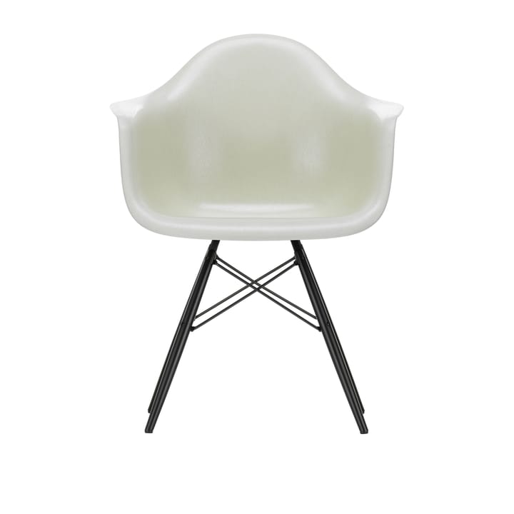 Eames Fiberglass Armchair DAW armlenestol - Parchment-svartebeiset lønnben - Vitra