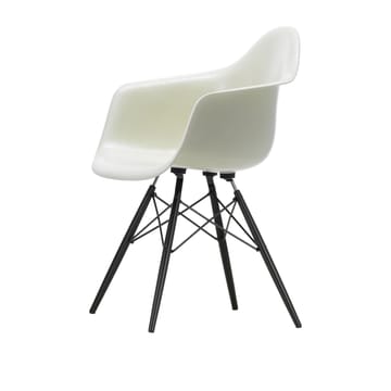 Eames Fiberglass Armchair DAW armlenestol - Parchment-svartebeiset lønnben - Vitra