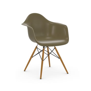 Eames Fiberglass Armchair DAW armlenestol - raw umber, askben - Vitra