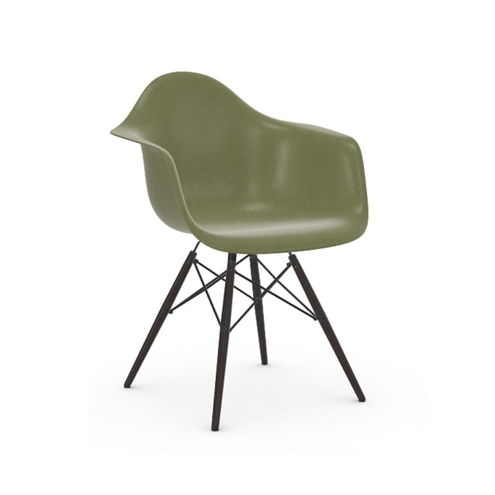 Eames Fiberglass Armchair DAW armlenestol, Sea foam green-black lønn Vitra