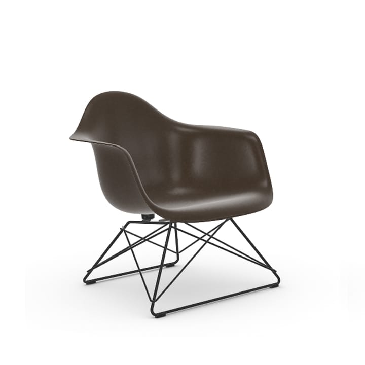Eames fiberglass armchair LAR lenestol - Elephant hide grey-Black - Vitra