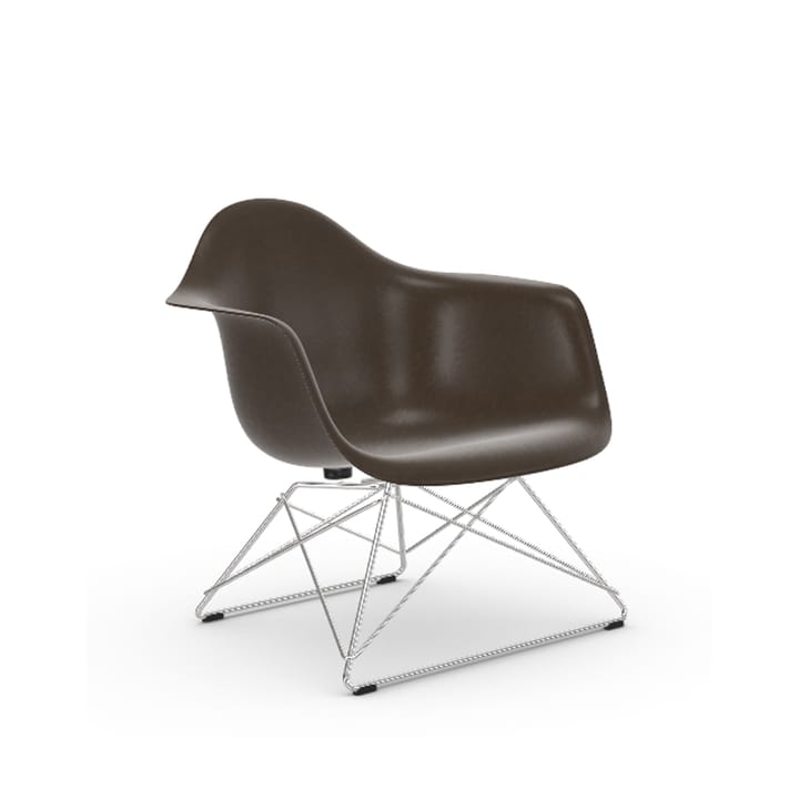 Eames fiberglass armchair LAR lenestol - Elephant hide grey-Chrome - Vitra