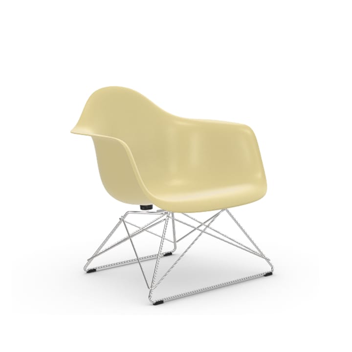 Eames fiberglass armchair LAR lenestol - Parchment-Chrome - Vitra