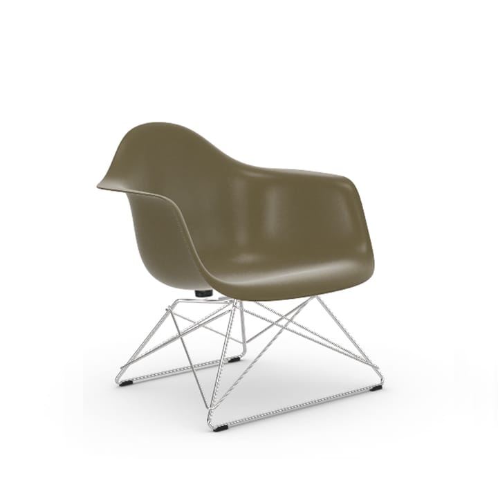 Eames fiberglass armchair LAR lenestol - Raw umber-Chrome - Vitra