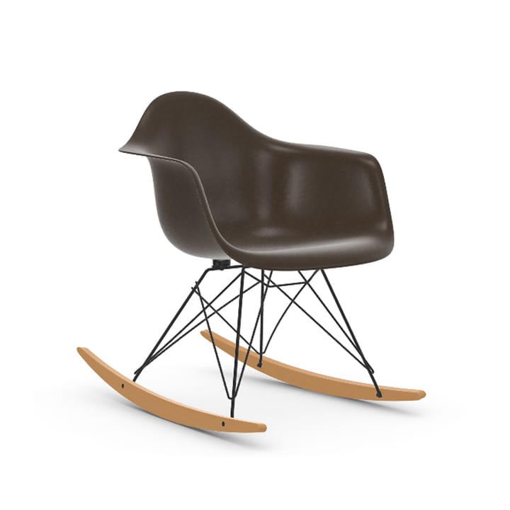 Eames fiberglass armchair RAR gyngestol lønnmedar - Elephant hide grey-Basic dark - Vitra
