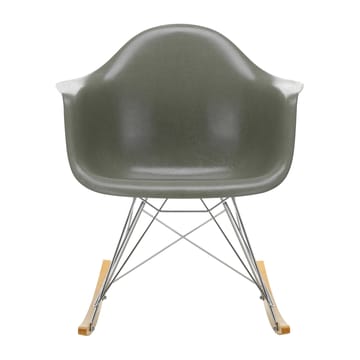 Eames fiberglass armchair RAR gyngestol lønnmedar - Raw umber-Chrome - Vitra