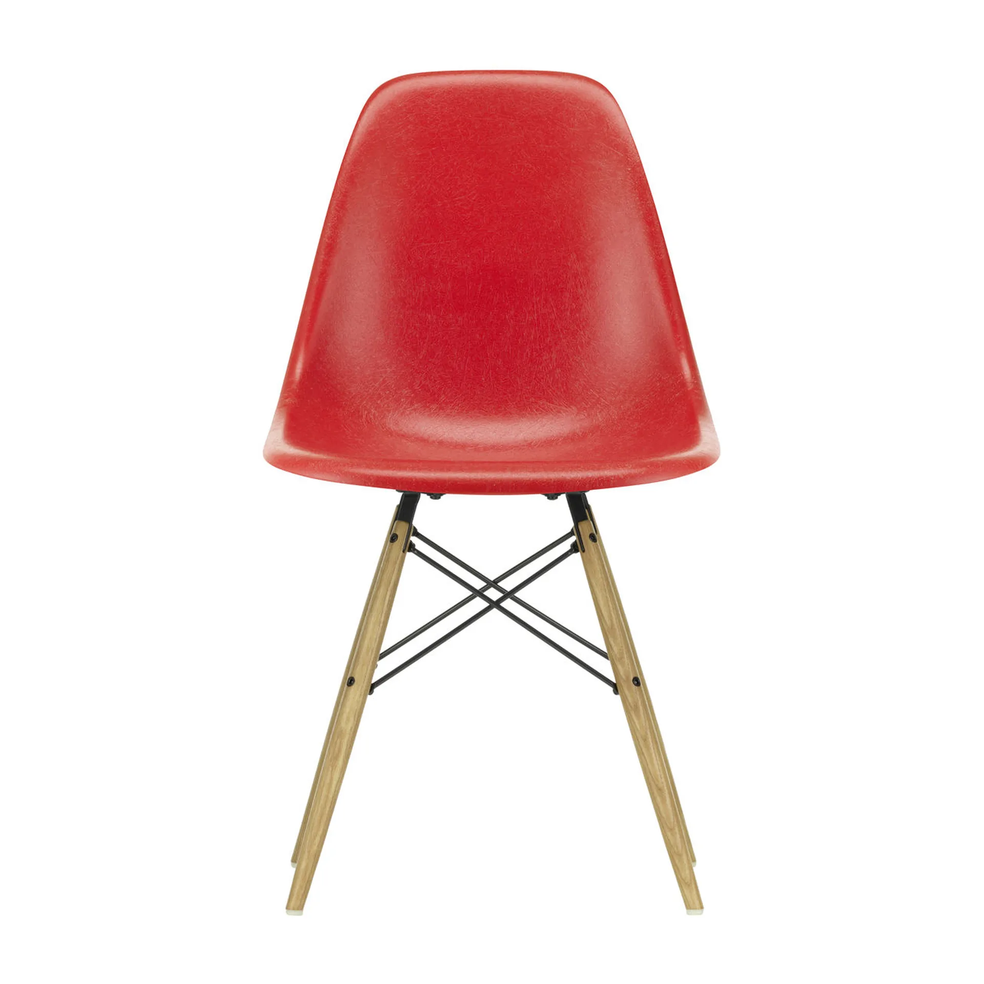 Eames Fiberglass Chairs DSW stol, classic red, askben Vitra