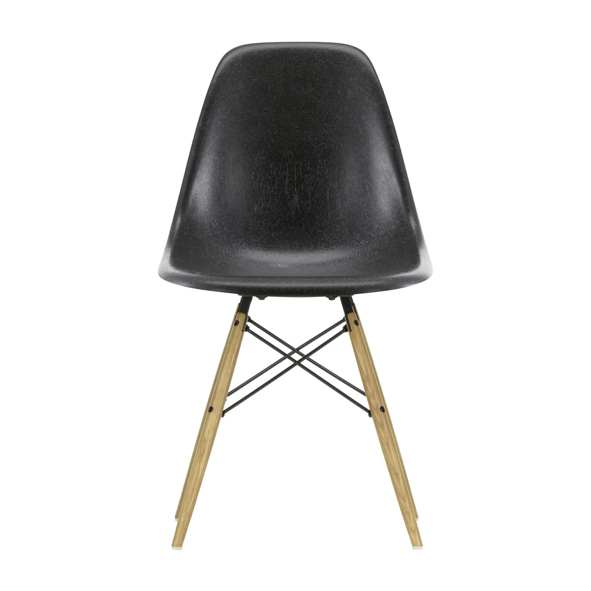 Eames Fiberglass Chairs DSW stol, elephant hide grå, askben Vitra