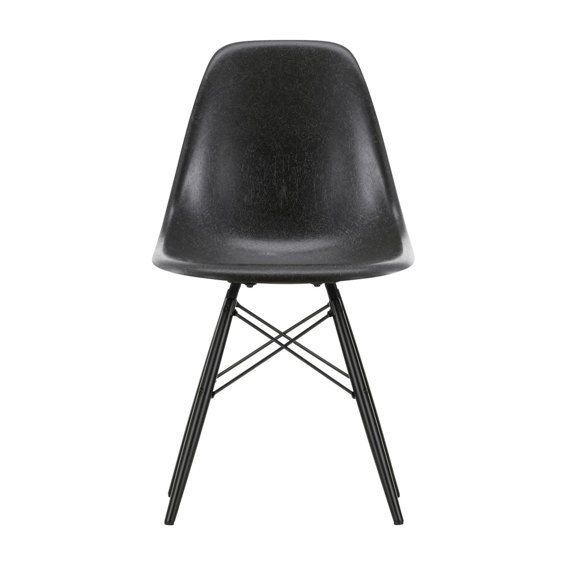 Eames Fiberglass Chairs DSW stol, Elephant hide grå-darkmaple Vitra