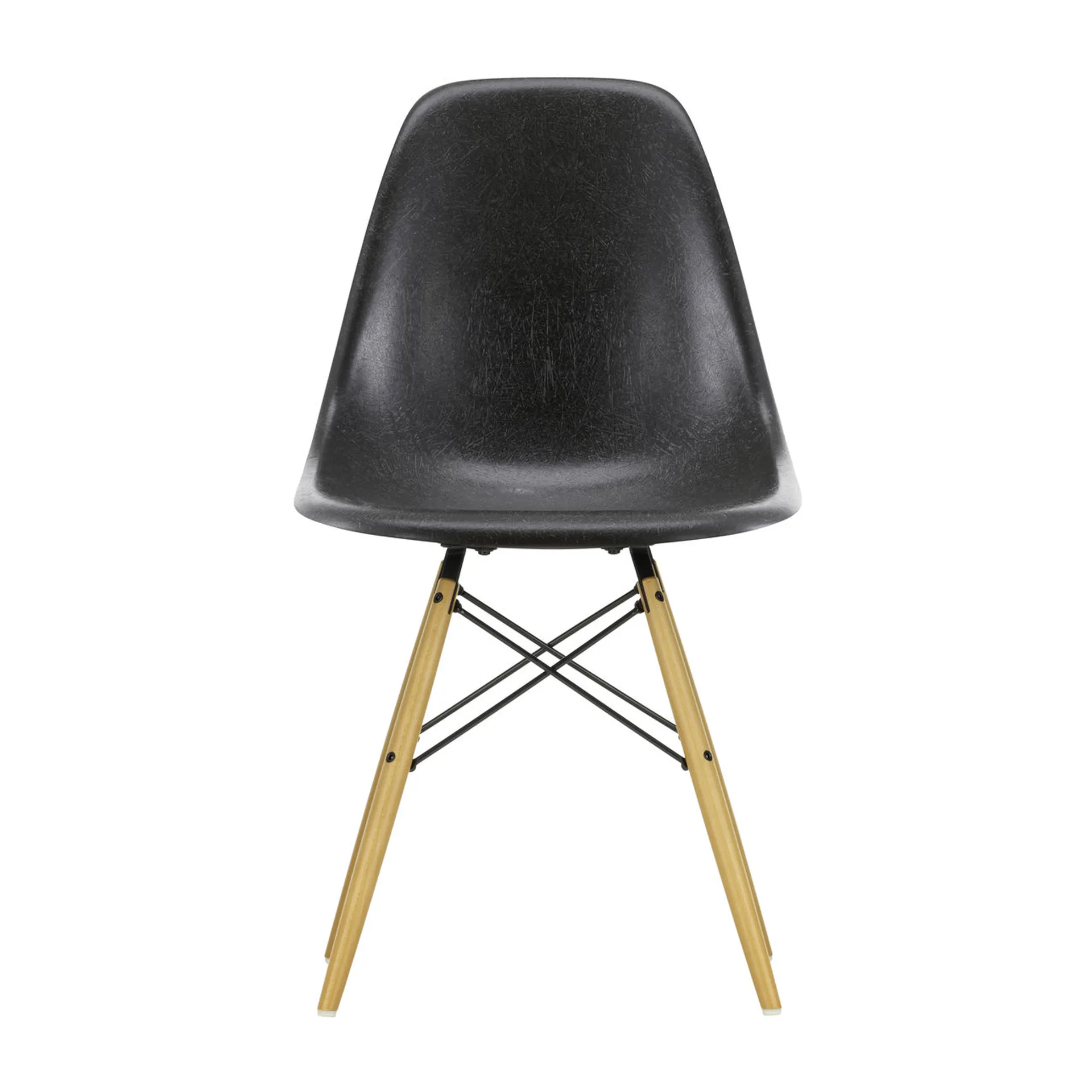 Eames Fiberglass Chairs DSW stol, elephant hide grey, lønnben Vitra