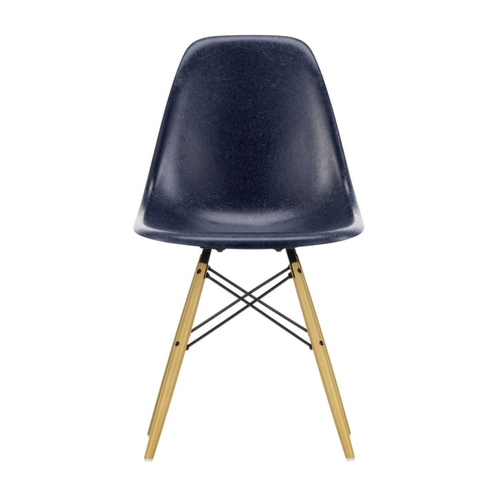 Eames Fiberglass Chairs DSW stol - navy blue, lønneben - Vitra