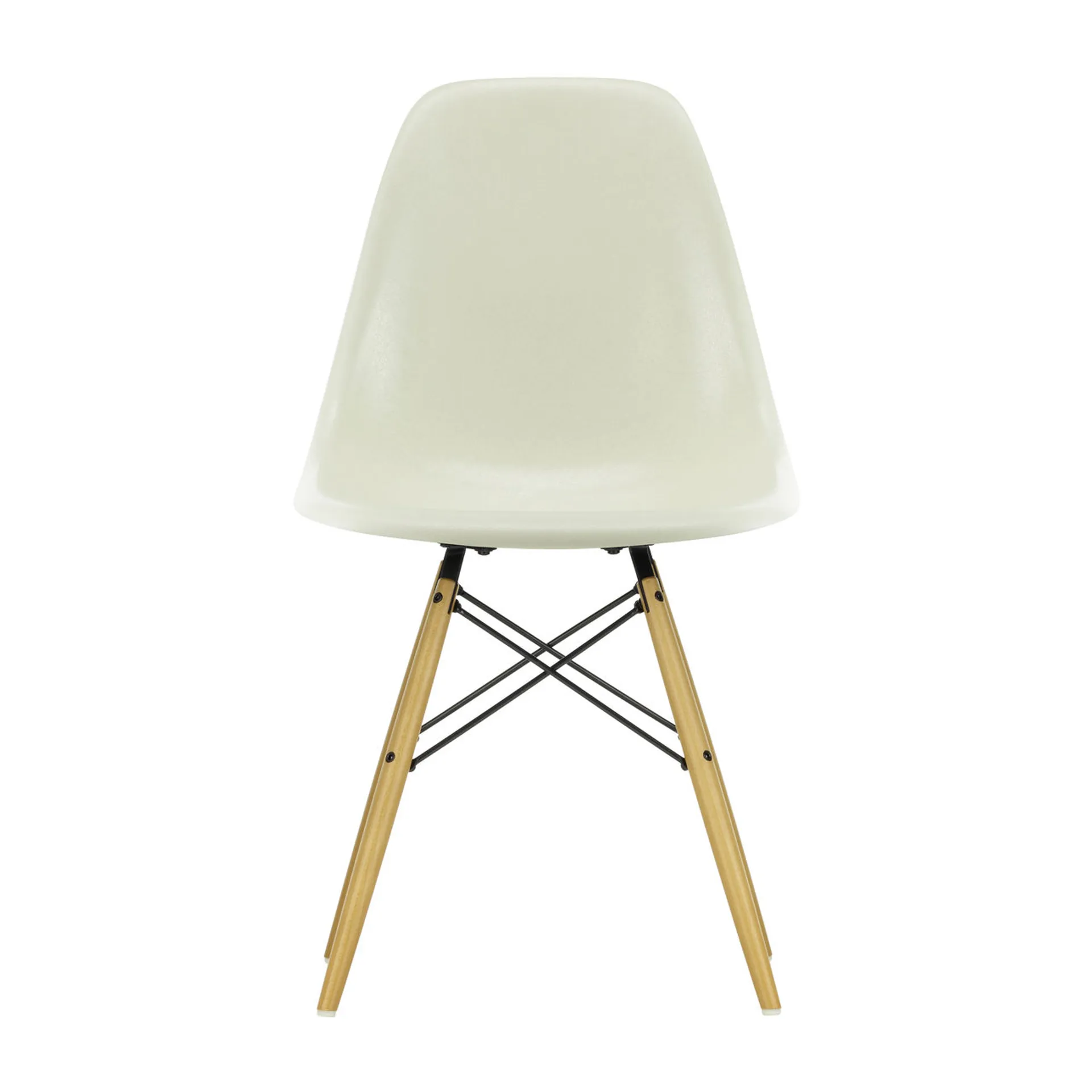 Eames Fiberglass Chairs DSW stol, parchment, lønnbbein Vitra