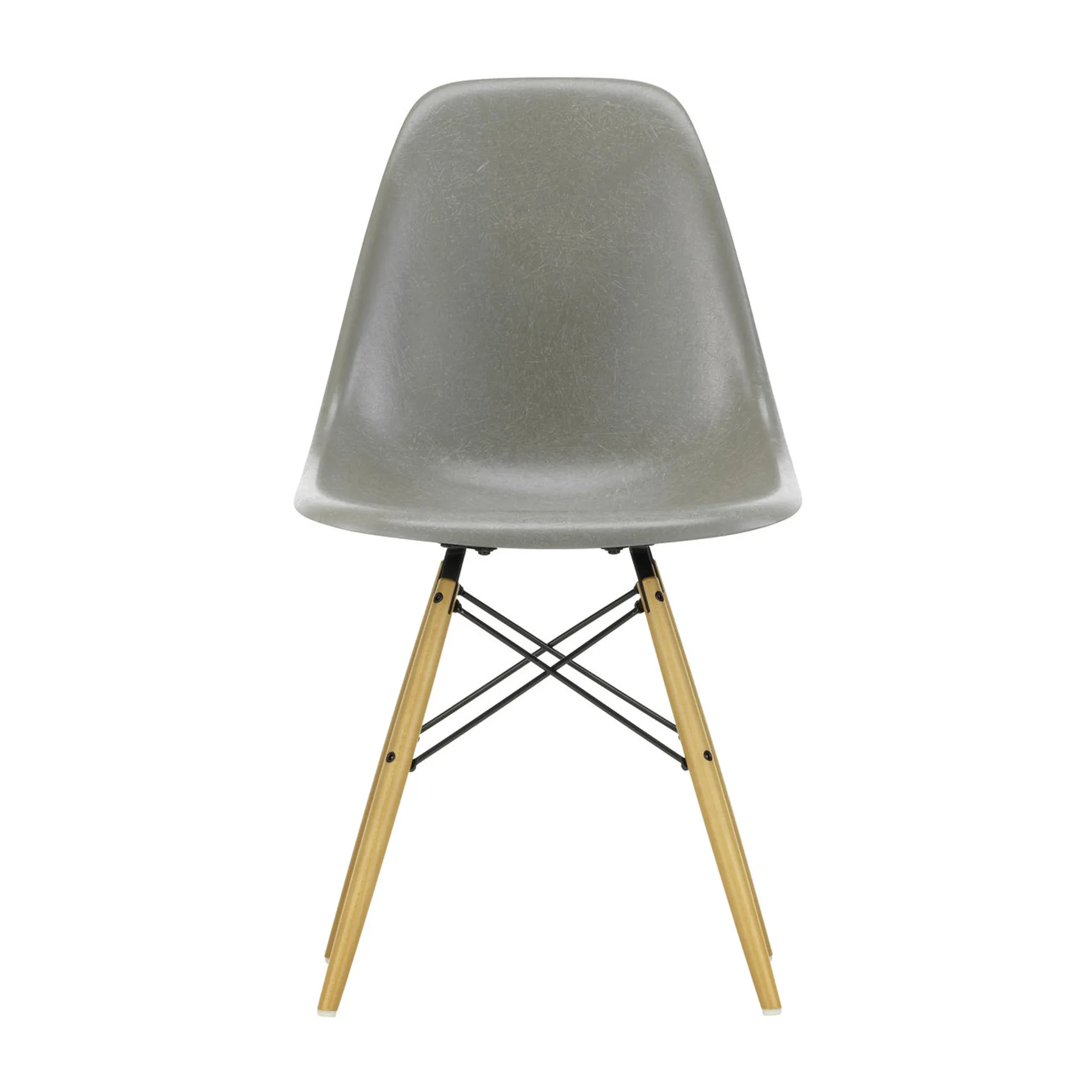 Eames Fiberglass Chairs DSW stol, raw umber, lønnben Vitra