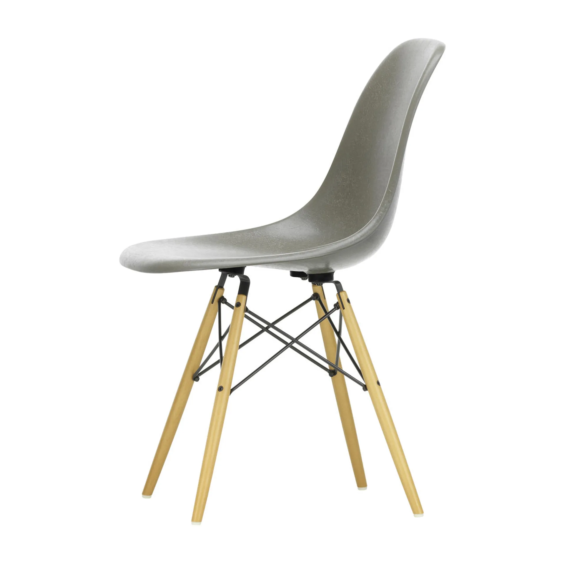 Eames Fiberglass Chairs DSW stol, raw umber, lønnben Vitra