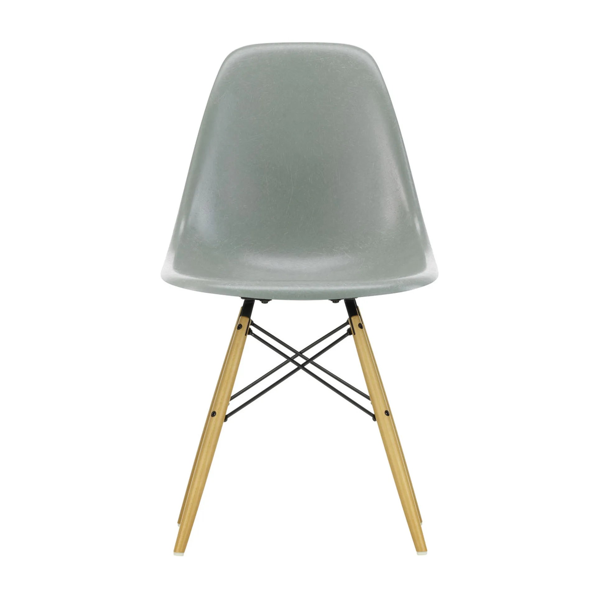 Eames Fiberglass Chairs DSW stol, sea foam green, lønnben Vitra
