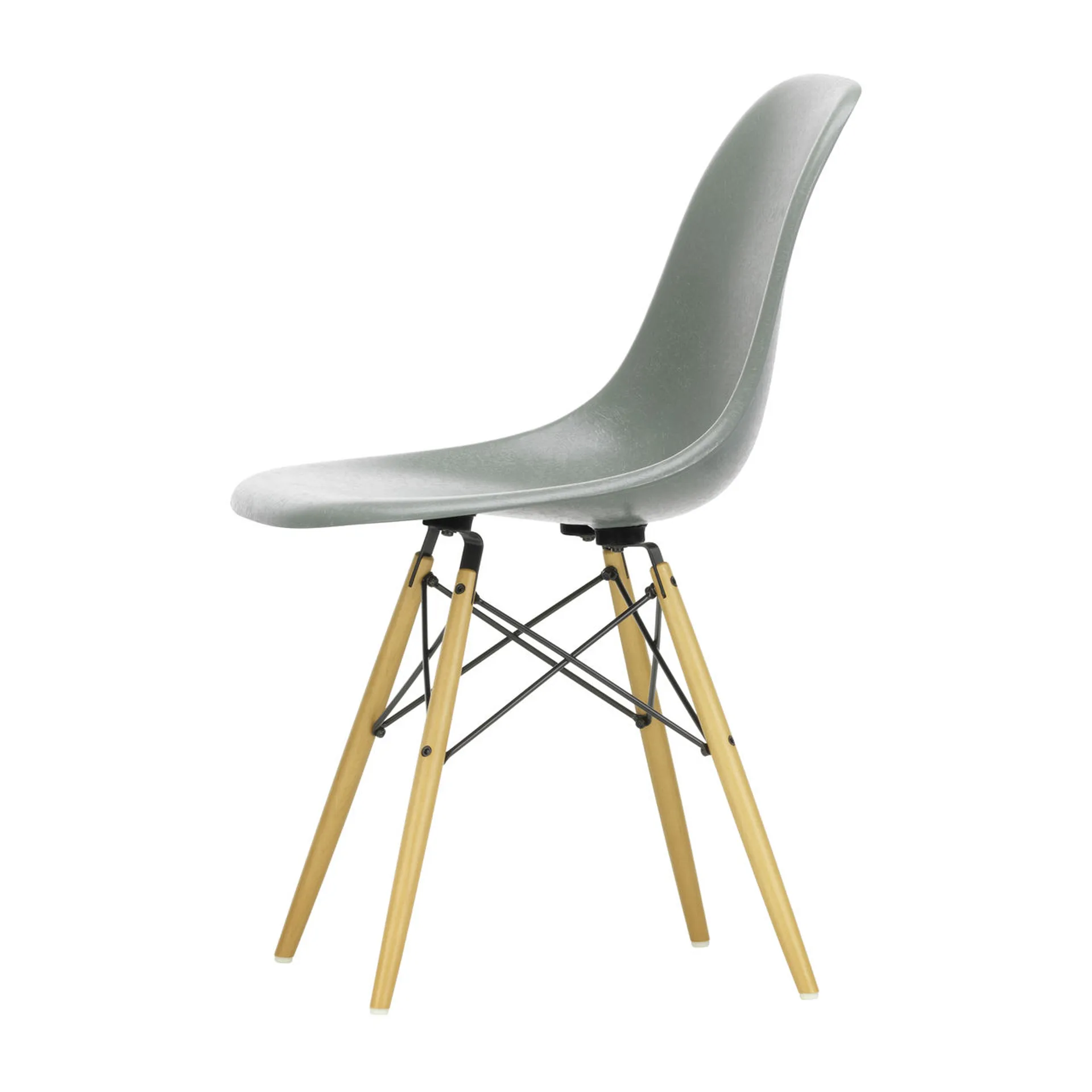 Eames Fiberglass Chairs DSW stol, sea foam green, lønnben Vitra