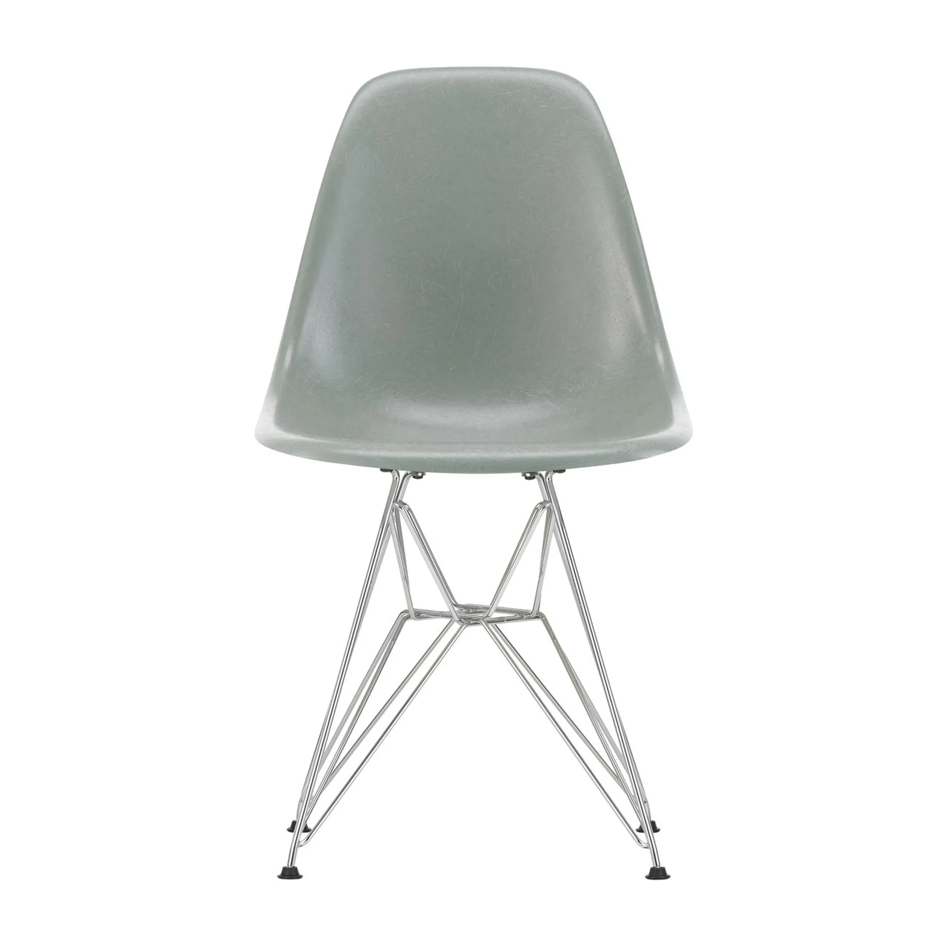 Eames Fiberglass Side Chair DSR stol, Sea foam green-Chrome Vitra