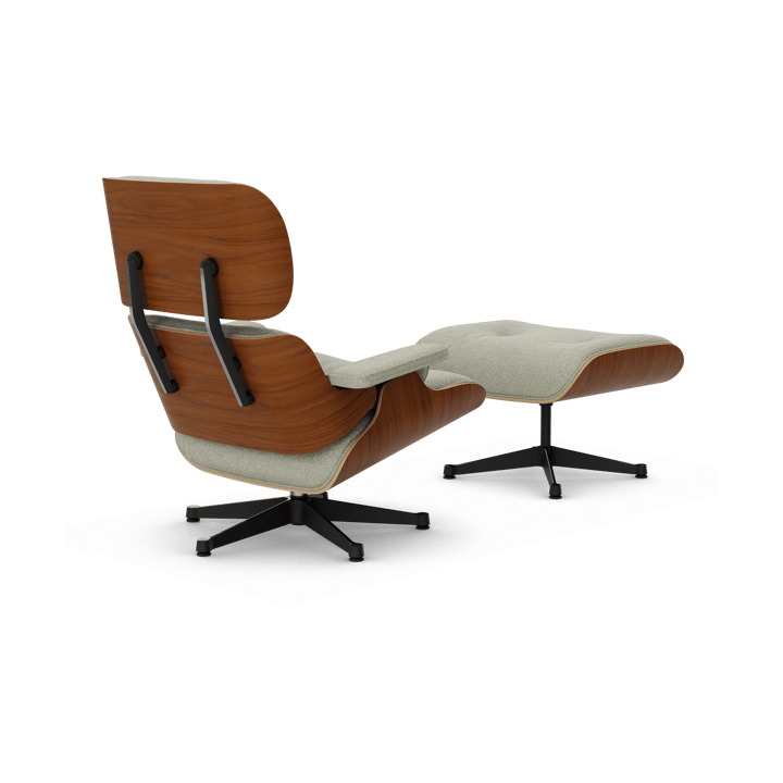 Eames Lounge Chair & Ottoman new dimension, 03 Cream-sand-31 valnøtt natural-pol. steel-black Vitra