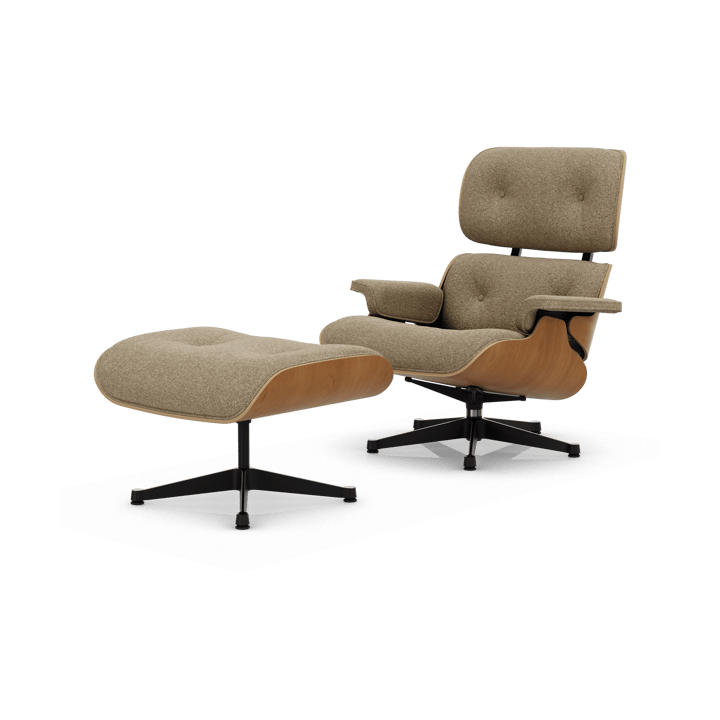 Eames Lounge Chair & Ottoman new dimension - 04 Bamboo-terra-28 kirsebær natural-pol. steel-black - Vitra