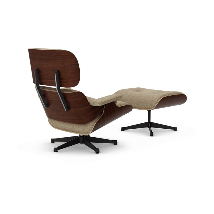 Eames Lounge Chair & Ottoman new dimension, 04 Bamboo-terra-32 valnøtt mørk-pol. stål-black Vitra