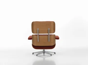 Eames Lounge Chair & Ottoman new dimension - 07 Brandy-28 cherry natural-pol. steel - Vitra