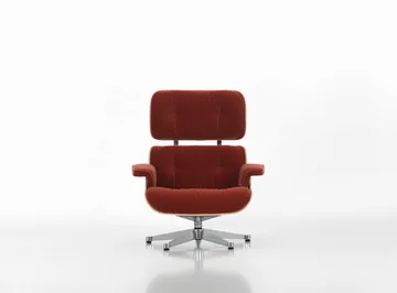 Eames Lounge Chair & Ottoman new dimension - 07 Brandy-28 cherry natural-pol. steel - Vitra