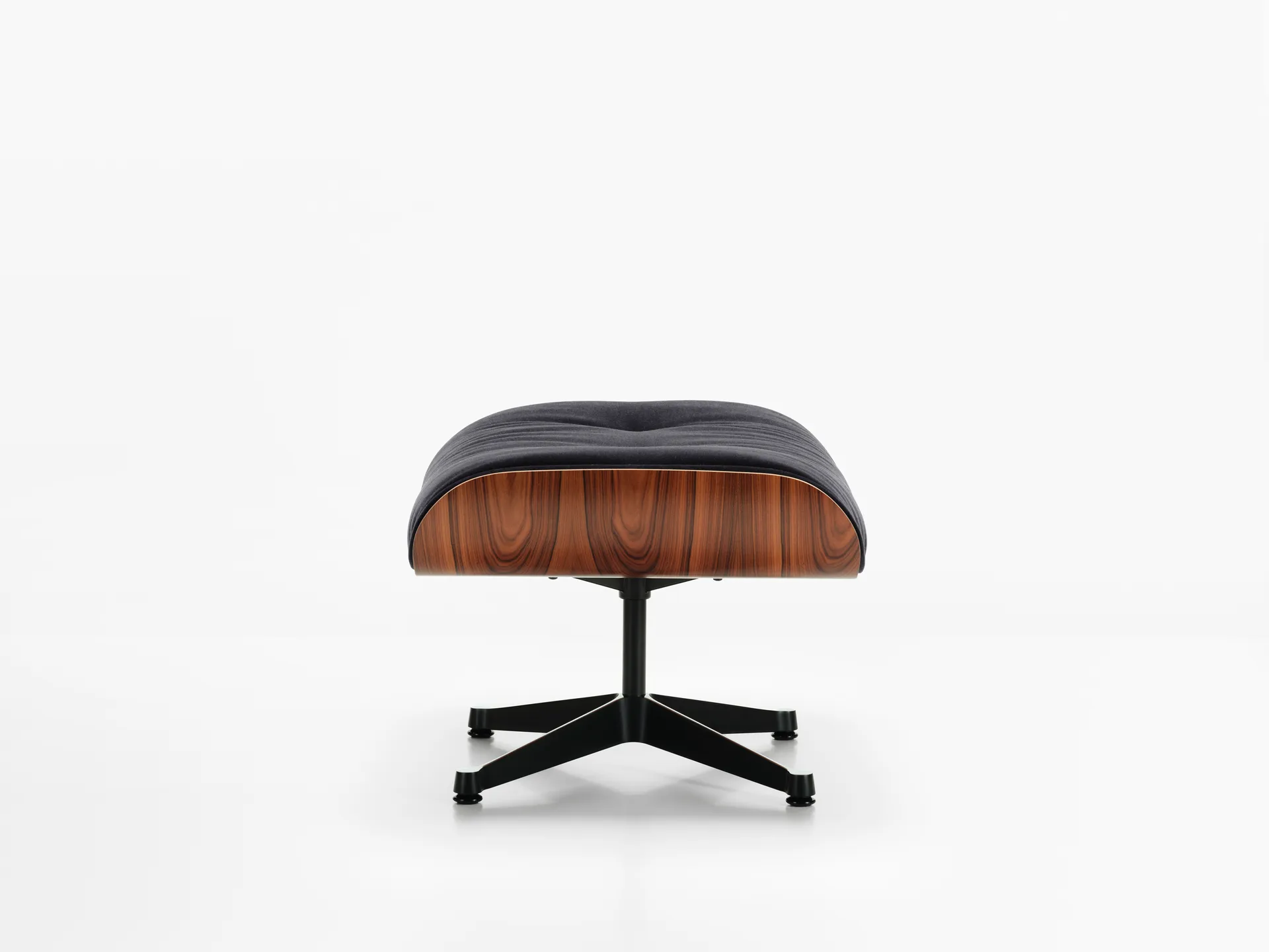 Eames Lounge Chair & Ottoman new dimension, 08 Dark Anthracite-05 santos palis.-pol.steel-black Vitra