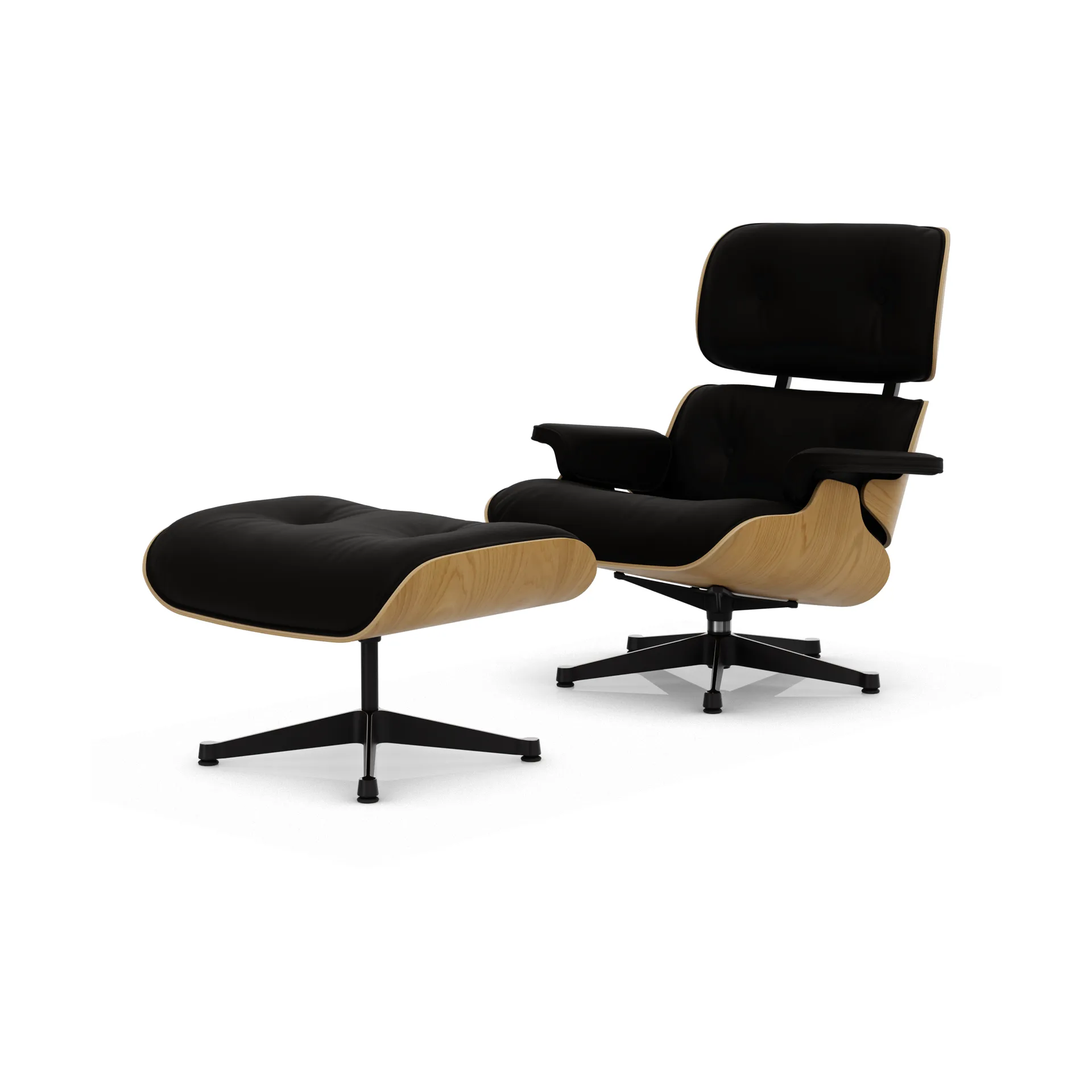 Eames Lounge Chair & Ottoman new dimension, 11 Anthracite-26 kastanj-pol. steel-black Vitra