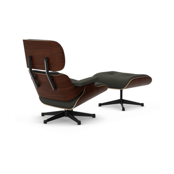 Eames Lounge Chair & Ottoman new dimension - 61 Umbra grey-32 valnøtt dark-pol. steel-black - Vitra