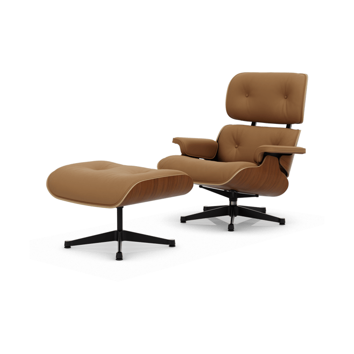 Eames Lounge Chair & Ottoman new dimension - 62 Ochre-31 valnøtt natural-pol. steel-black - Vitra