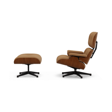 Eames Lounge Chair & Ottoman new dimension - 62 Ochre-31 valnøtt natural-pol. steel-black - Vitra