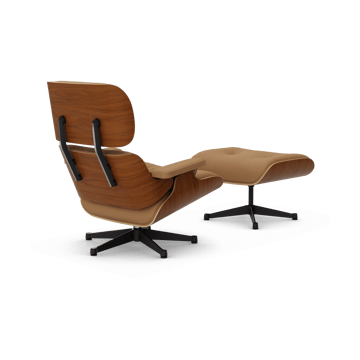 Eames Lounge Chair & Ottoman new dimension - 62 Ochre-31 valnøtt natural-pol. steel-black - Vitra