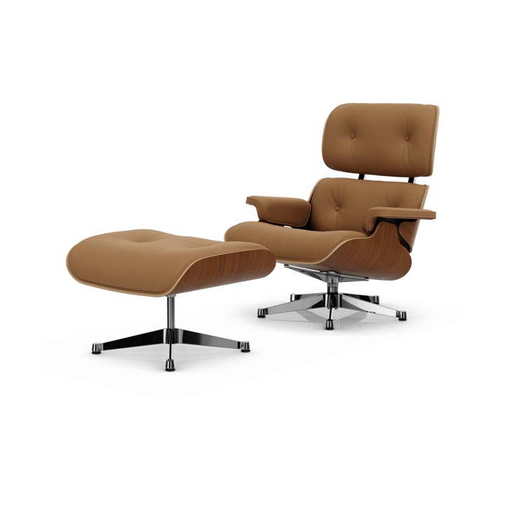 Eames Lounge Chair & Ottoman new dimension - 62 Ochre-31 valnøtt natural-pol. steel - Vitra