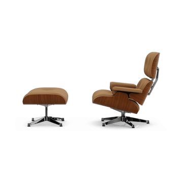 Eames Lounge Chair & Ottoman new dimension - 62 Ochre-31 valnøtt natural-pol. steel - Vitra
