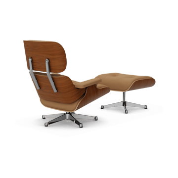 Eames Lounge Chair & Ottoman new dimension - 62 Ochre-31 valnøtt natural-pol. steel - Vitra