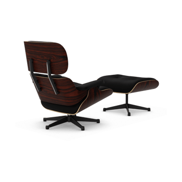 Eames Lounge Chair & Ottoman new dimension - 66 Nero-05 santos palisander-pol. steel-black - Vitra