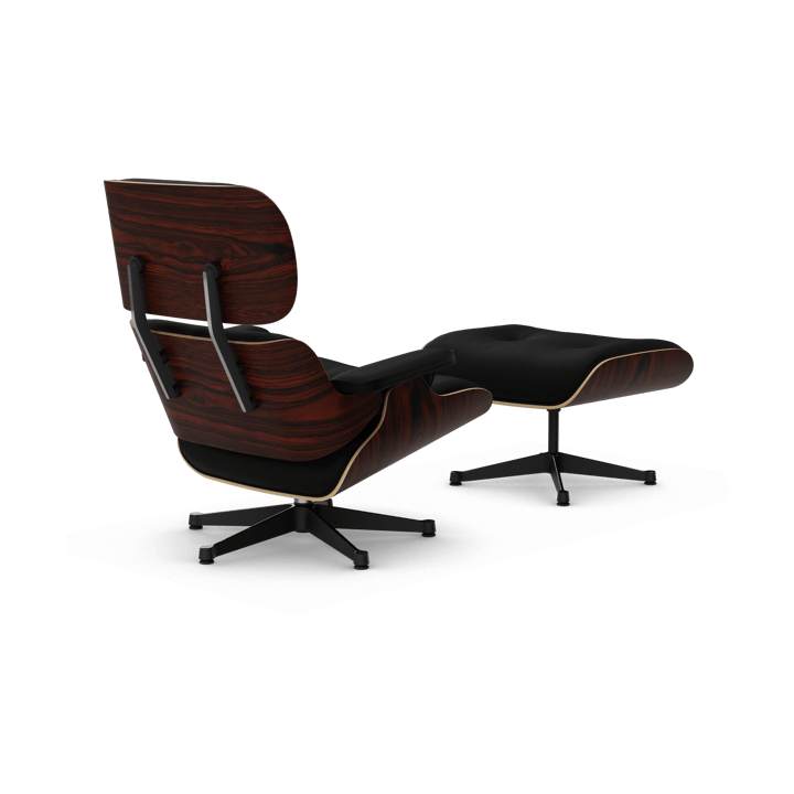 Eames Lounge Chair & Ottoman new dimension, 66 Nero-05 santos palisander-pol. steel-black Vitra