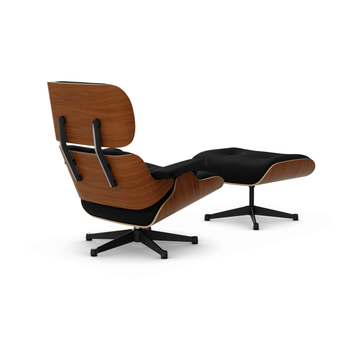 Eames Lounge Chair & Ottoman new dimension, 66 Nero-31 valnøtt natur-pol. steel-black Vitra