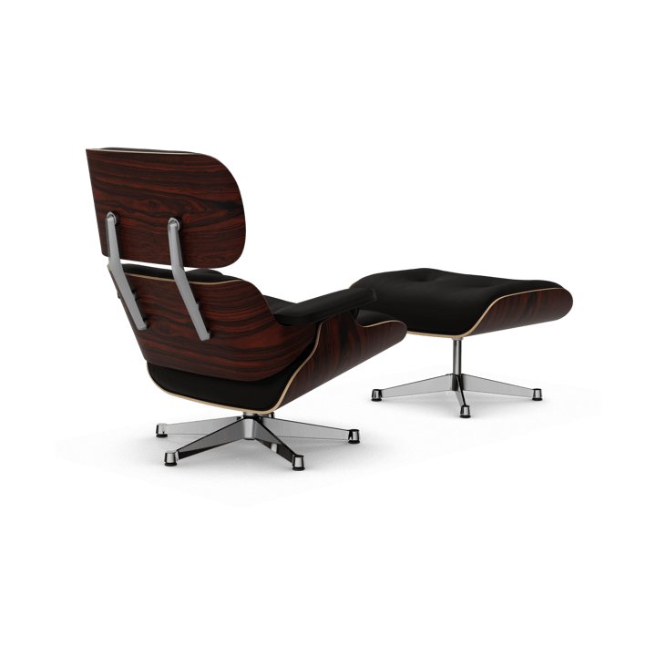Eames Lounge Chair & Ottoman new dimension, 68 Chocolate-05 santos palisander-pol. steel Vitra