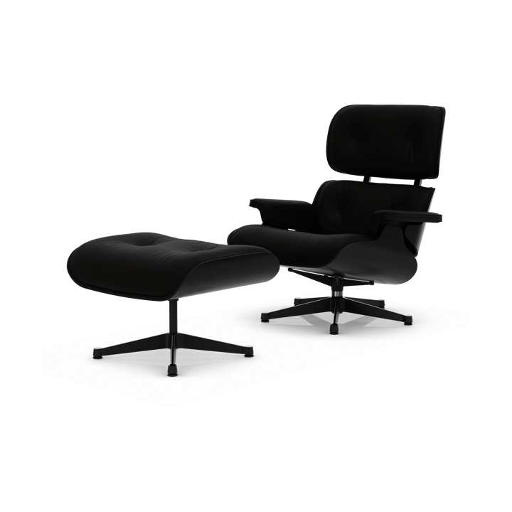 Eames Lounge Chair & Ottoman new dimension - 68 Chocolate-27 kastanje svart-pol. steel-black - Vitra