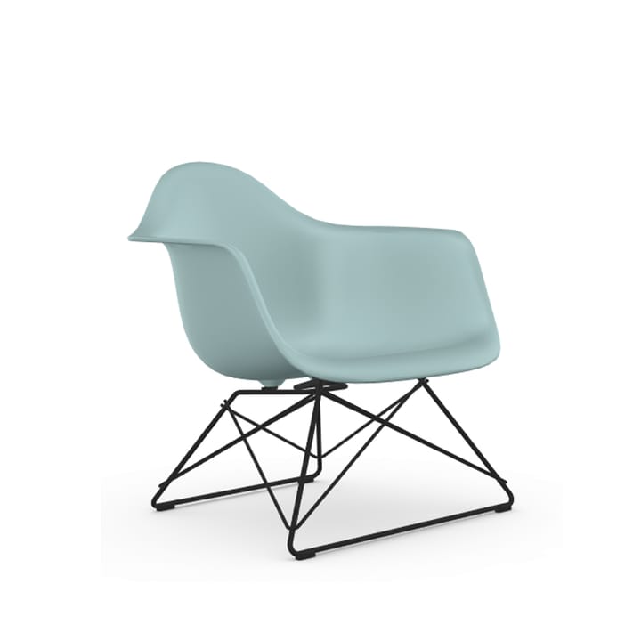 Eames plastic armchair LAR lenestol - Ice grey-Black - Vitra